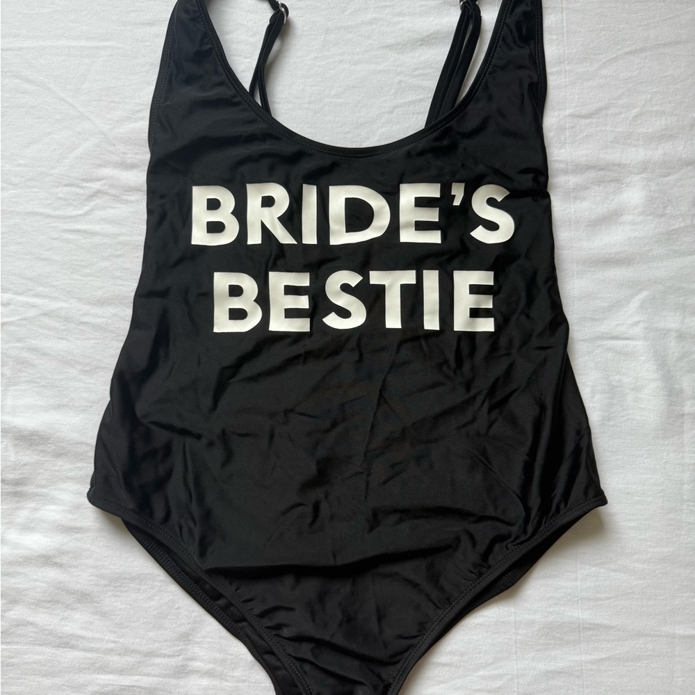 Spencer's Black Swimsuit Bride’s Bestie